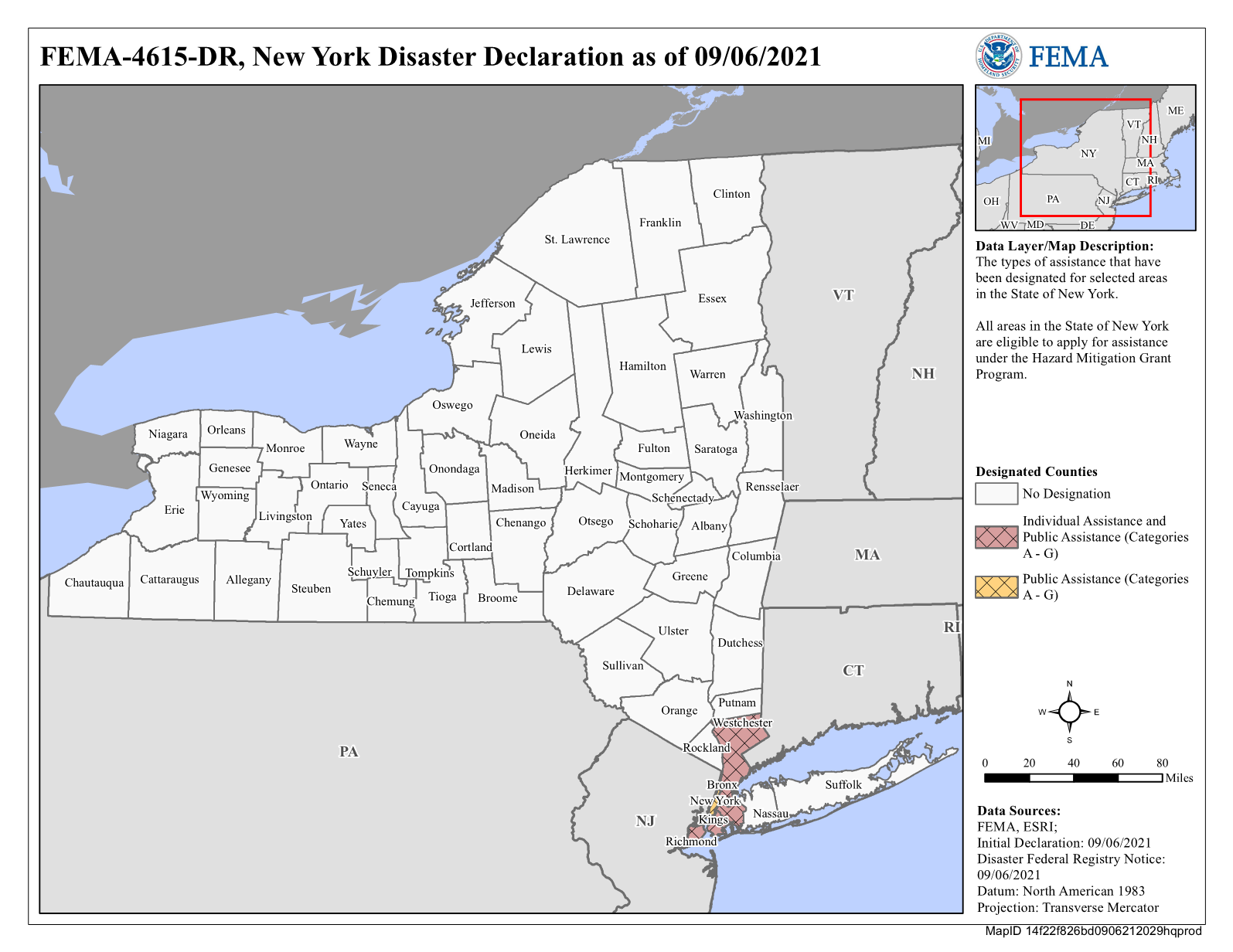DR4615 NY Declared Counties